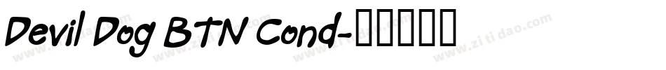 Devil Dog BTN Cond字体转换